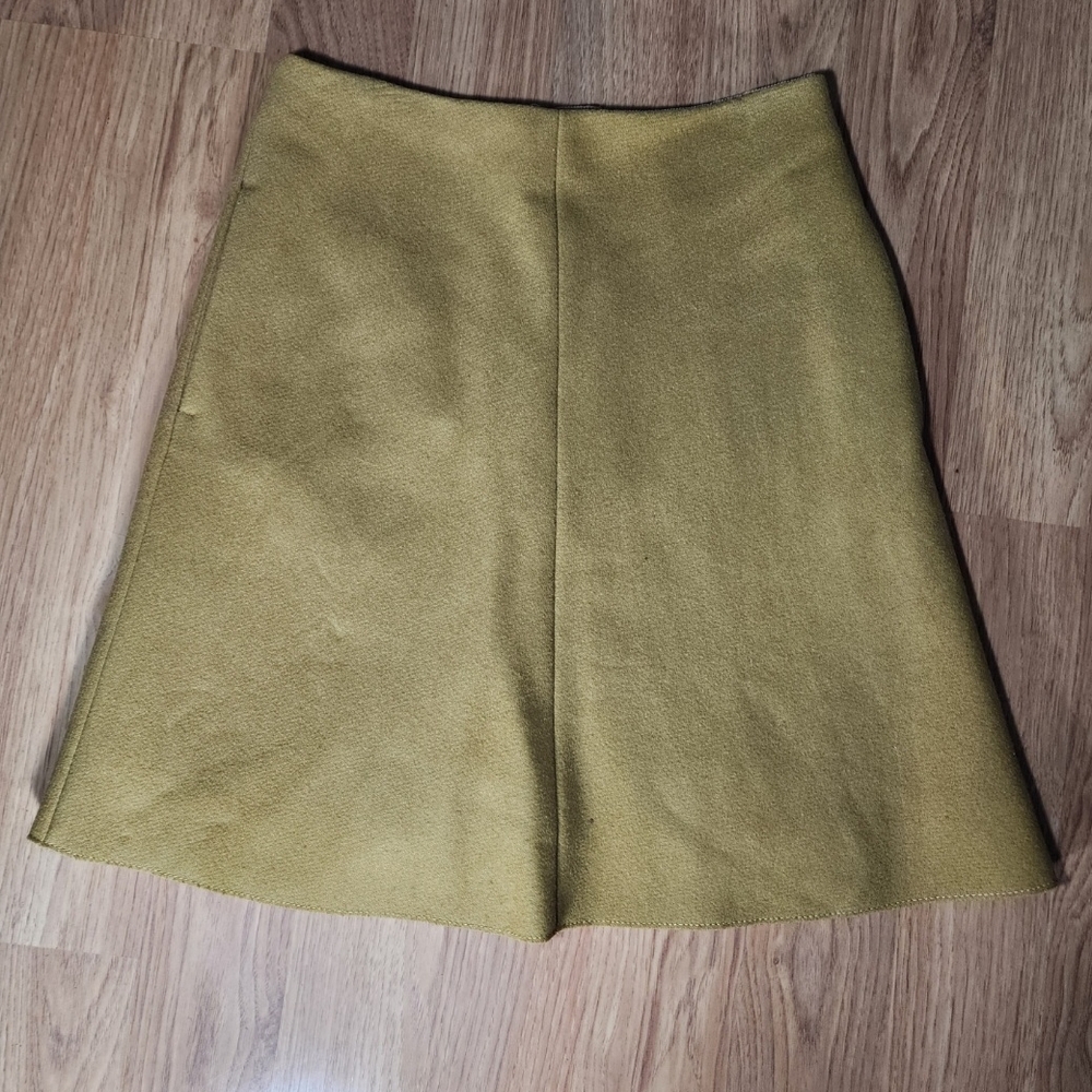 Carven Tan A-Line Mini Skirt Casual